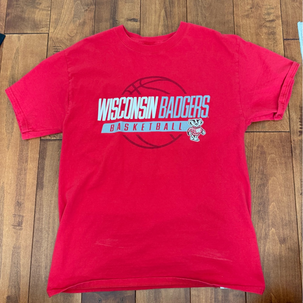 University of Wisconsin Madison Basketball shirt red